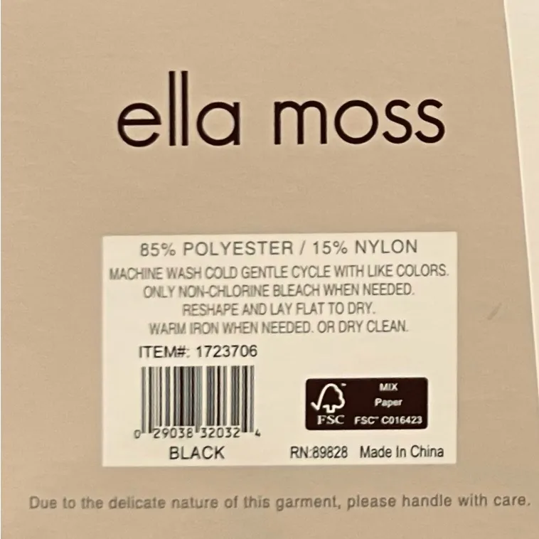 Ella Moss NWT Black Classic Button Up Cardigan Relaxed Boyfriend Fit Size Large - Image 5