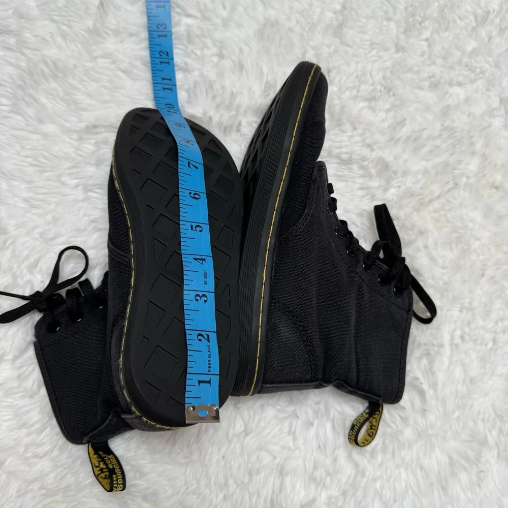 Dr. Martens Shoreditch AirWair Canvas Sneakers Size 6 Black Combat Boots - Image 14