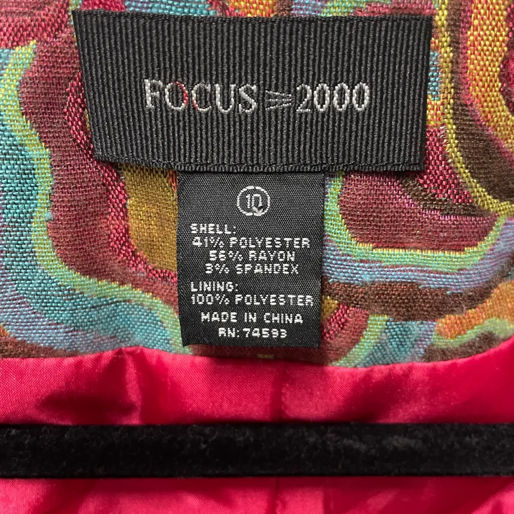Focus‎ 2000 Women's Multicolor Jacket Red Size 10 - Image 4