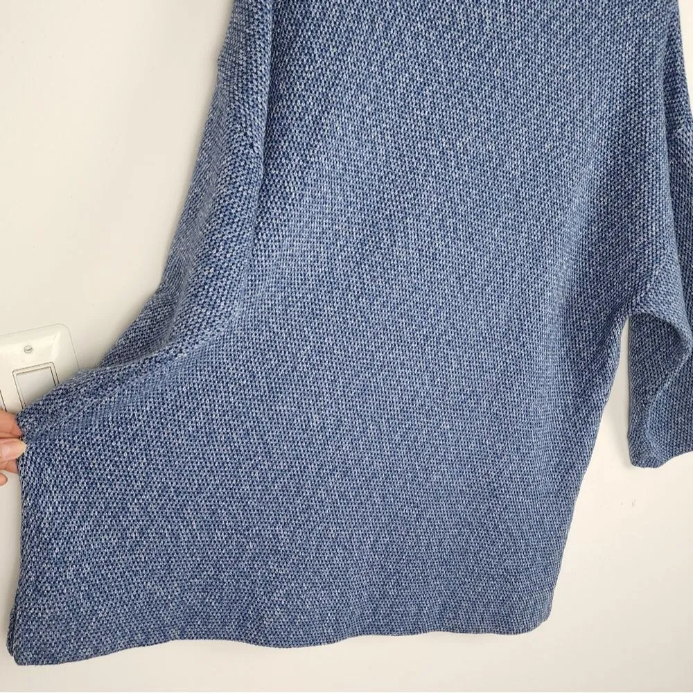 Pure Jill Heathered Blue Cowl Neck Sweater Cotton Blend Top Tunic Size M - Image 10