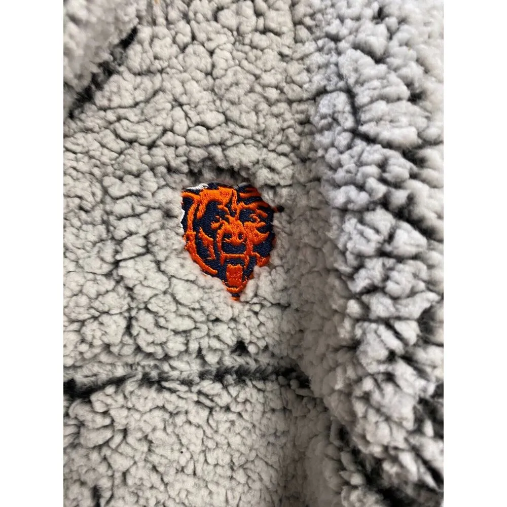 Team Apparel Women's Large Gray Chicago Bears Sherpa Quarter - Image 3