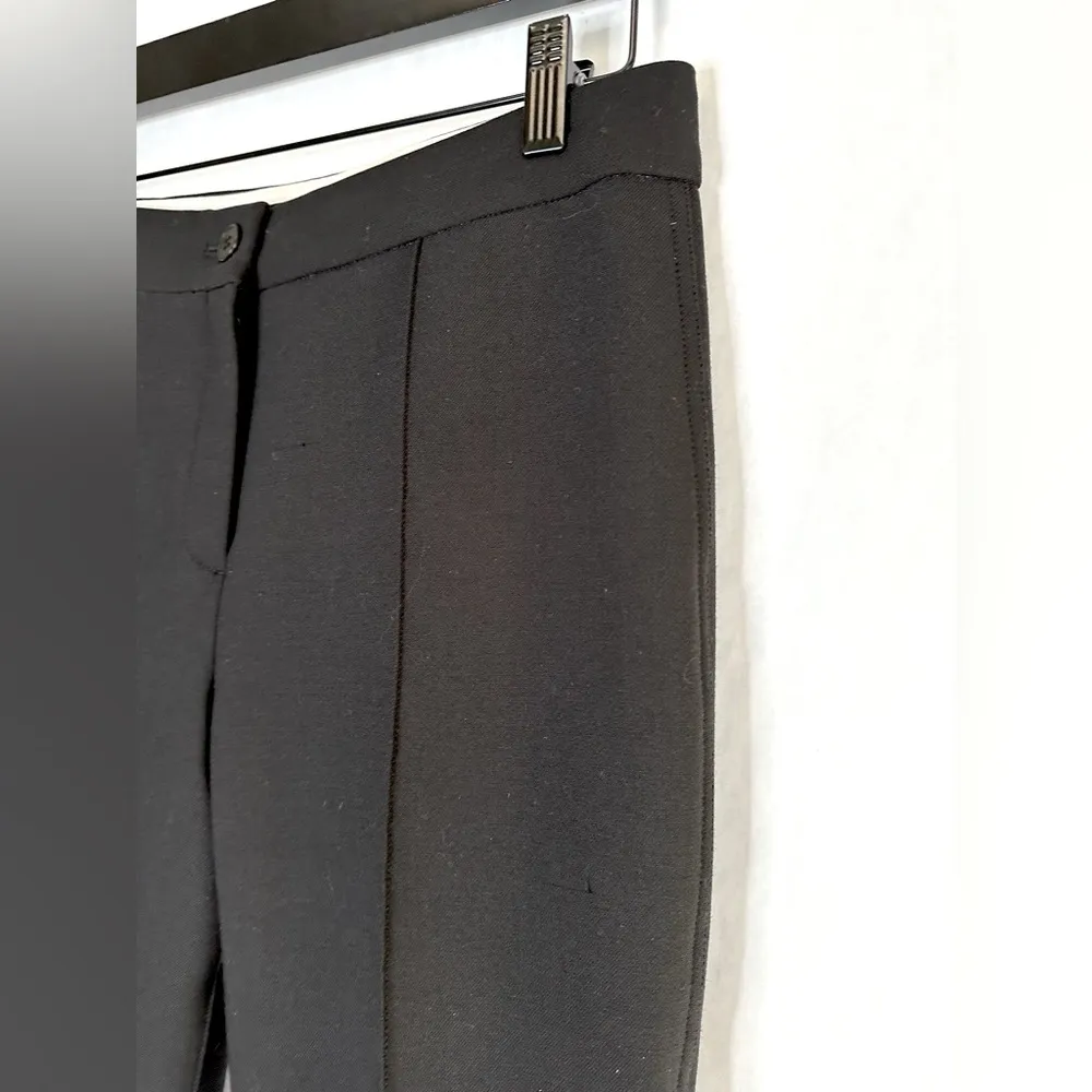 Theory Cardinal Trouser Canton Bistretch Black Dress Pants Front Seam Size 6 - Image 5