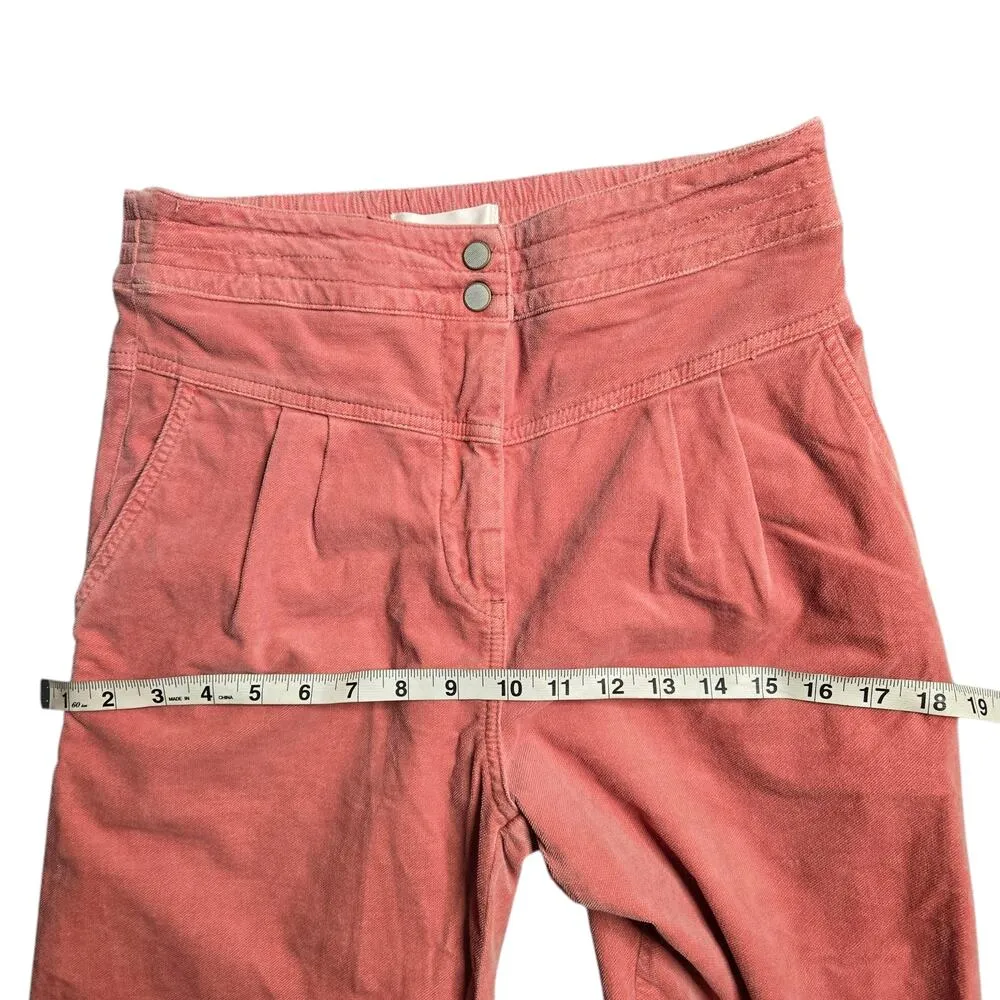 Anthropologie Corduroy Kalea Jogger Trouser Pants in Pastel Rose Size: S - Image 6