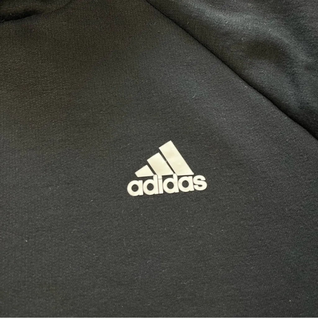 Two Adidas Essentials 3-Stripe Pullover Hoodies Black & Pink Medium - Image 8