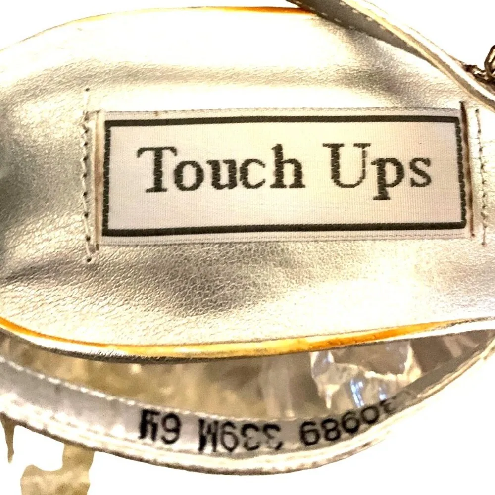 Touch Ups 339 Latoya Rhinestone Y-Strap Slingback Dressy Heels New US 6 Silver - Image 9