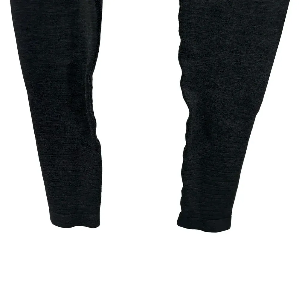 Alphalete Revival Moto Leggings Seamless Knit Stretch Gray Black‎ Size Small - Image 7