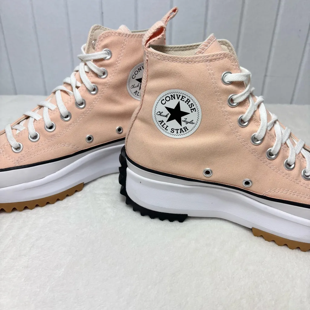 Converse Run Star Hike Hi Platform High Top Women's Size 9 Canvas Sneaker Coral - Image 4