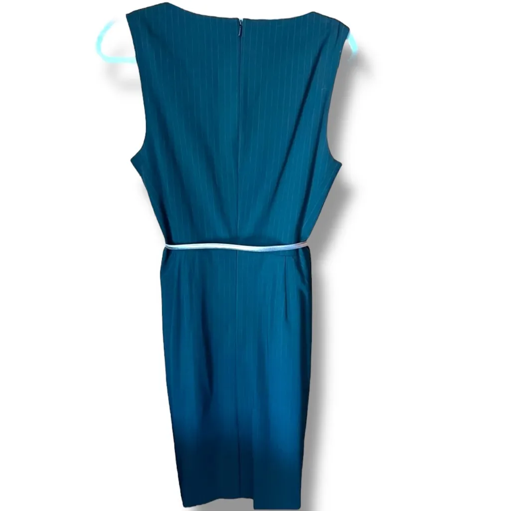 Etcetera Basic Black Mystery Dress New with Tags Size 10 slight pinstripe - Image 2