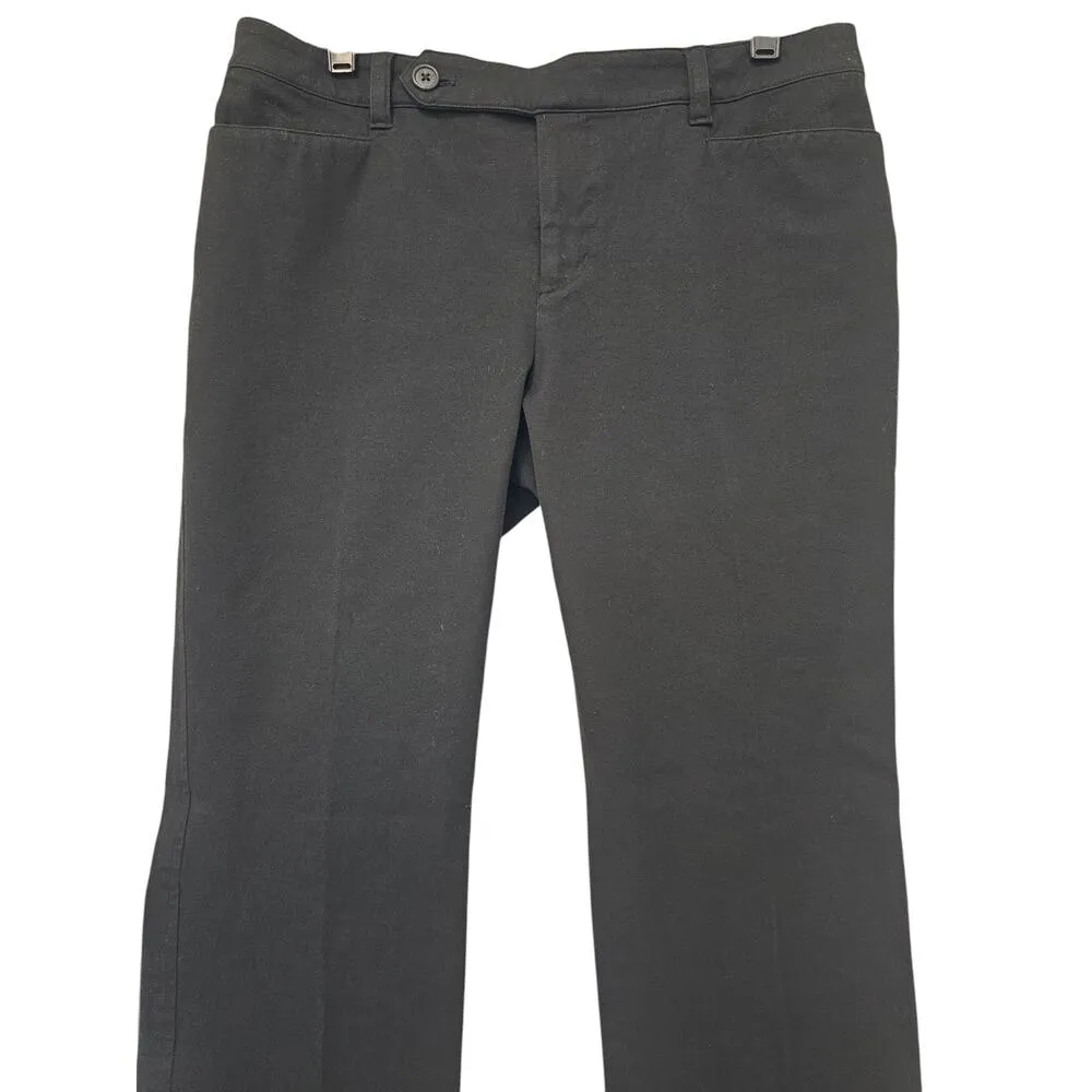 Ralph Lauren Womens Adelle Black Dress Pants Straight Leg Stretch Size 8 - Image 3