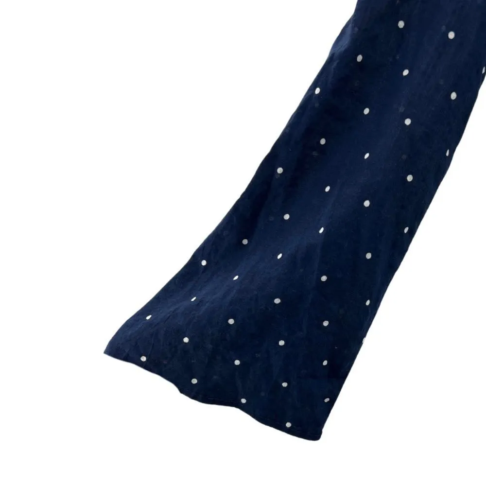 Entro navy polka dot mini dress lightweight summer spring wedding vacation small - Image 3