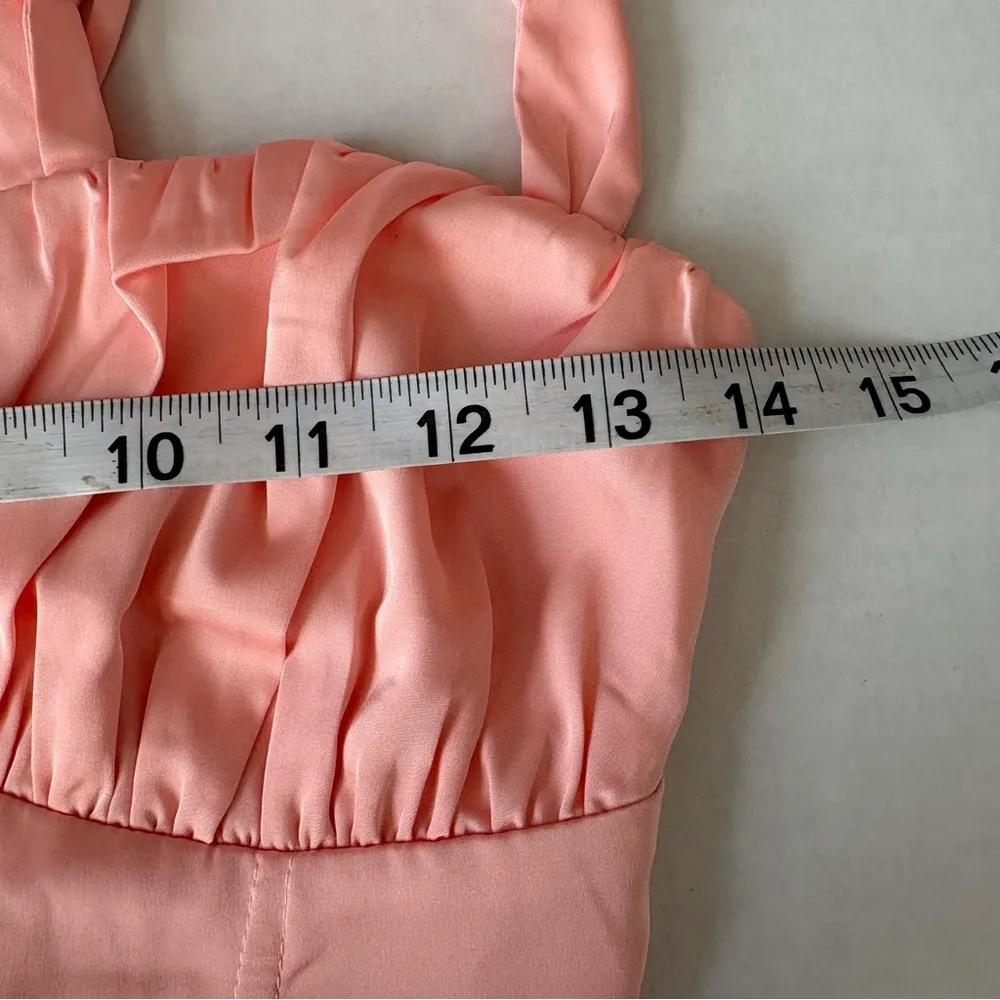 NWT  Sugar Thrillz Peach Satin Corset Top size xxs - Image 10