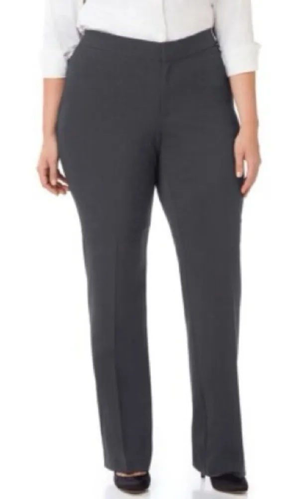 NWT Catherine’s Plus Jayne Straight Leg Pants in Grey Size 24W - Image 1