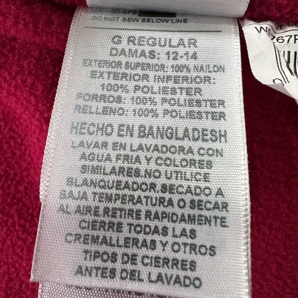 Berne Fleece Floral Quilted Full Zip Jacket Womens Large Pink Soft Cozy Outdoors - Image 7