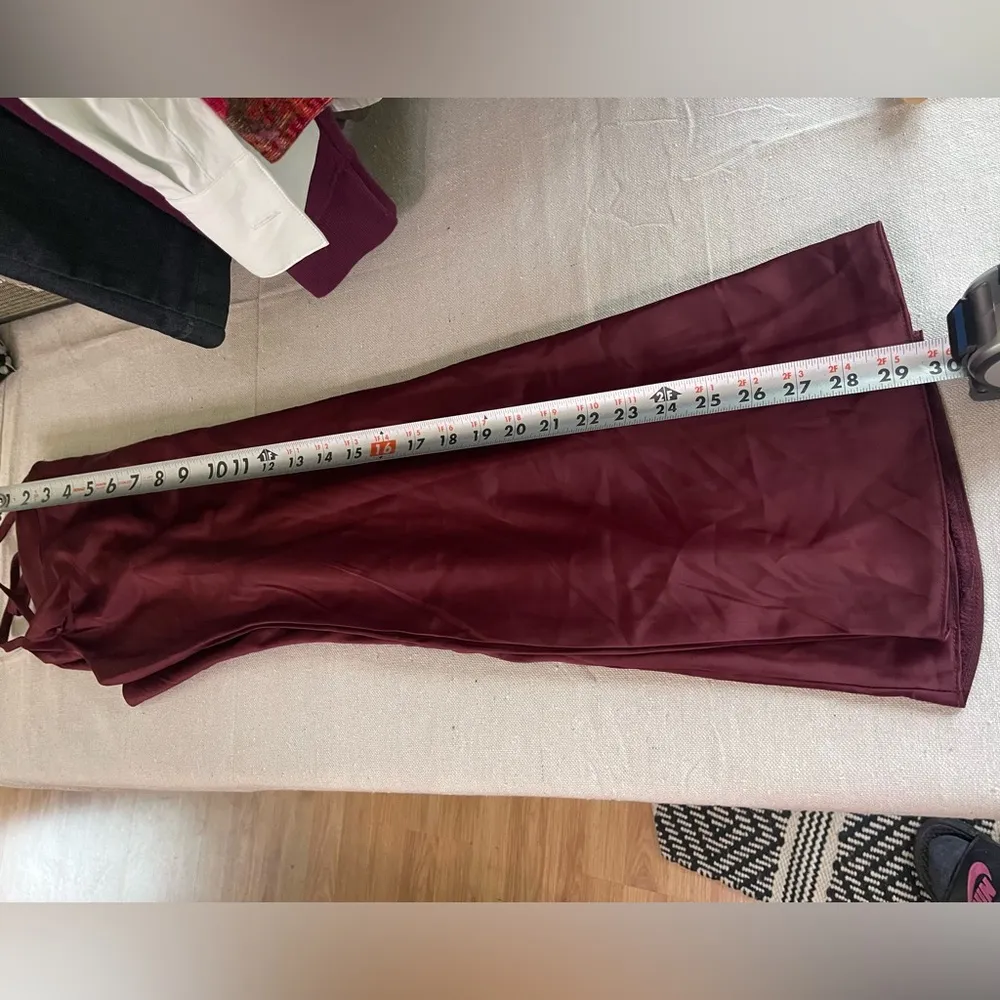 Nasty Gal Deep Red Satin Dress - Image 7