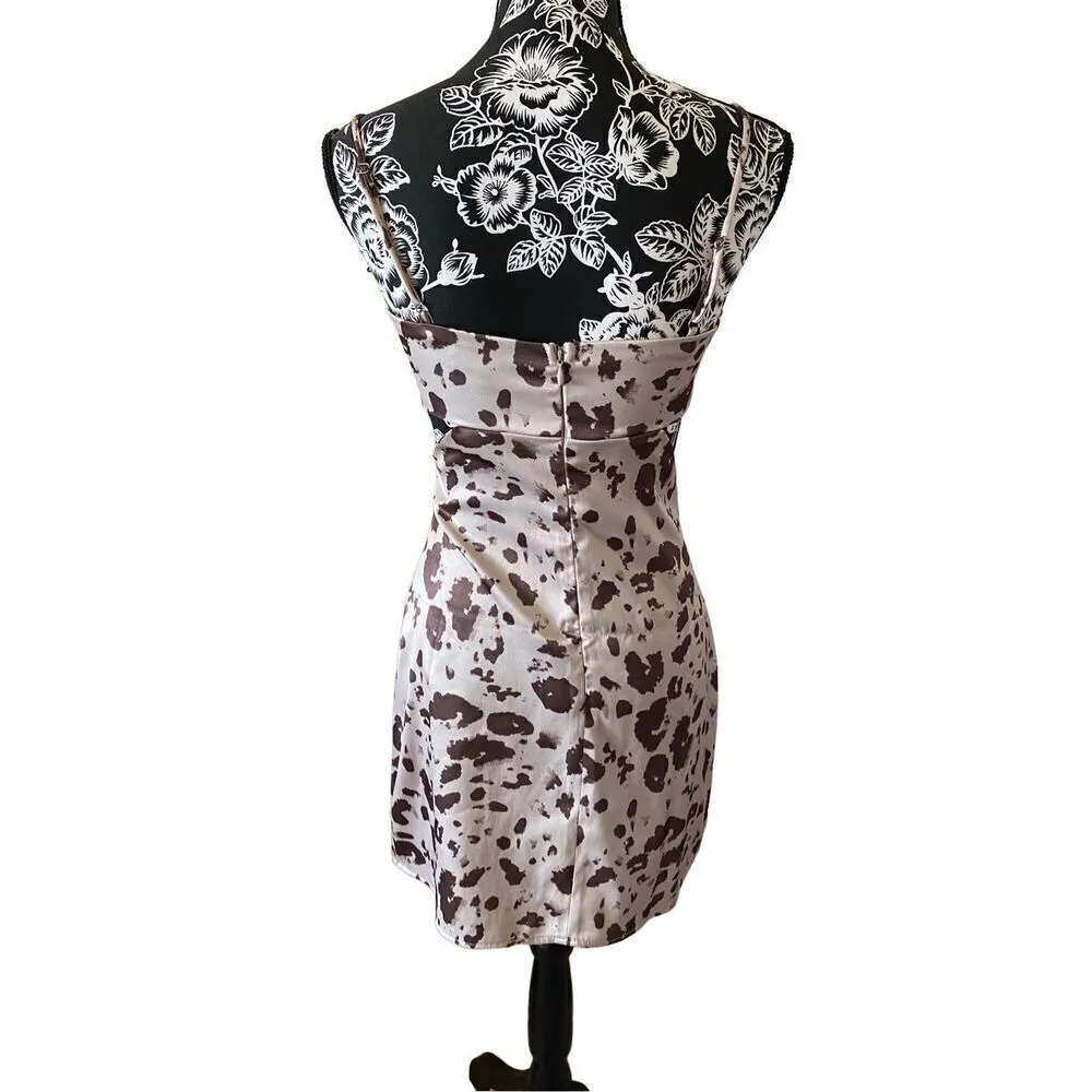Emory Park Leopard Print Cocktail Dress Cutout Party Hot Sexy - Image 2