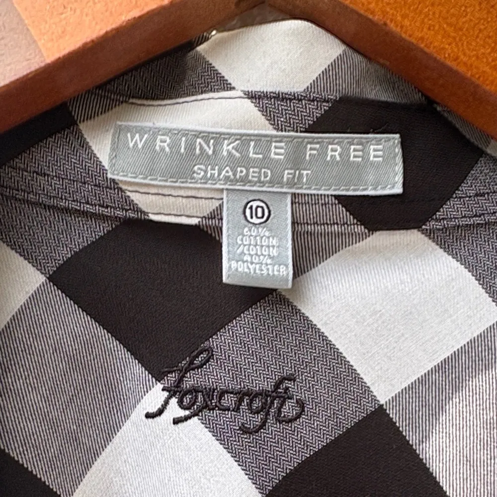 Foxcroft  Wrinkle Free Shaped Fit Buffalo Checkered Shirt - Image 2