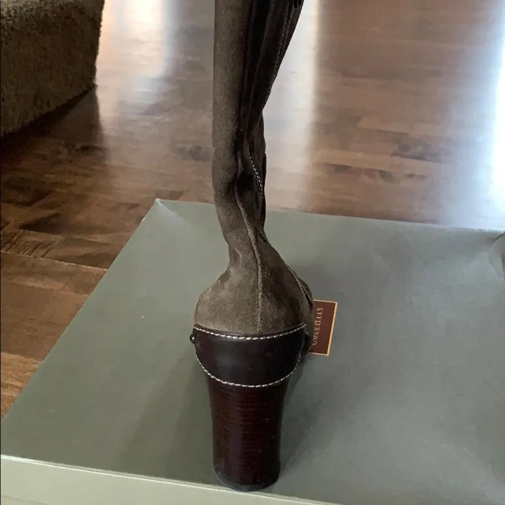 olive suede Sabrena boot - Image 4