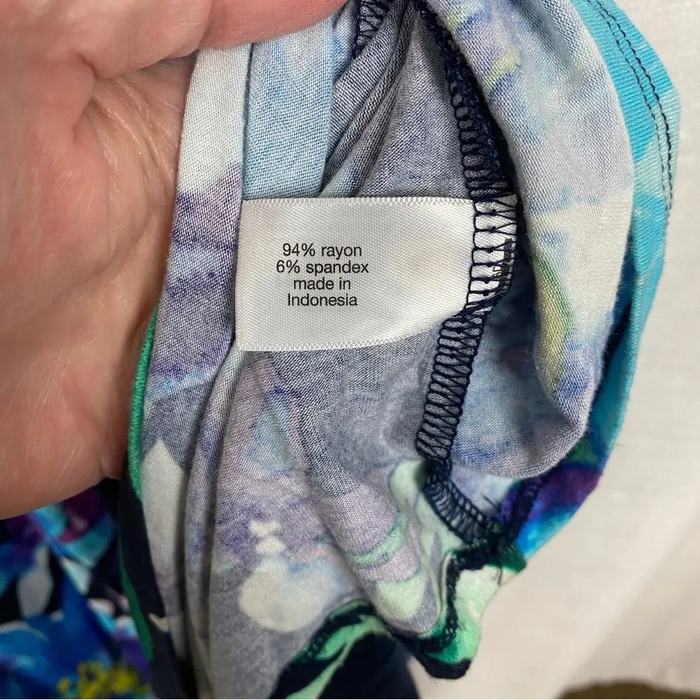 Lane Bryant Blue Floral Sleeveless Knit Maxi Dress Sz.18/20 - Image 10