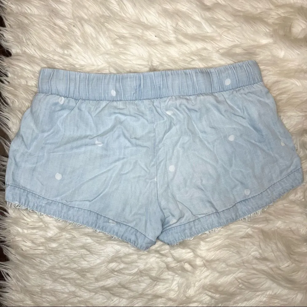 Cloth & Stone Chambray blue polka dot shorts - Image 5
