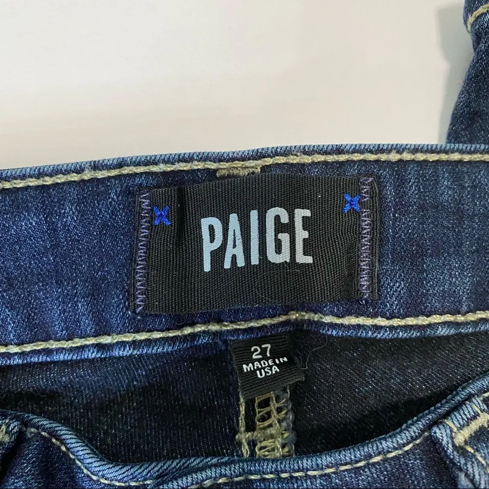 Paige Hoxton Ankle Ultra Skinny Jeans in Dark Wash - Image 8