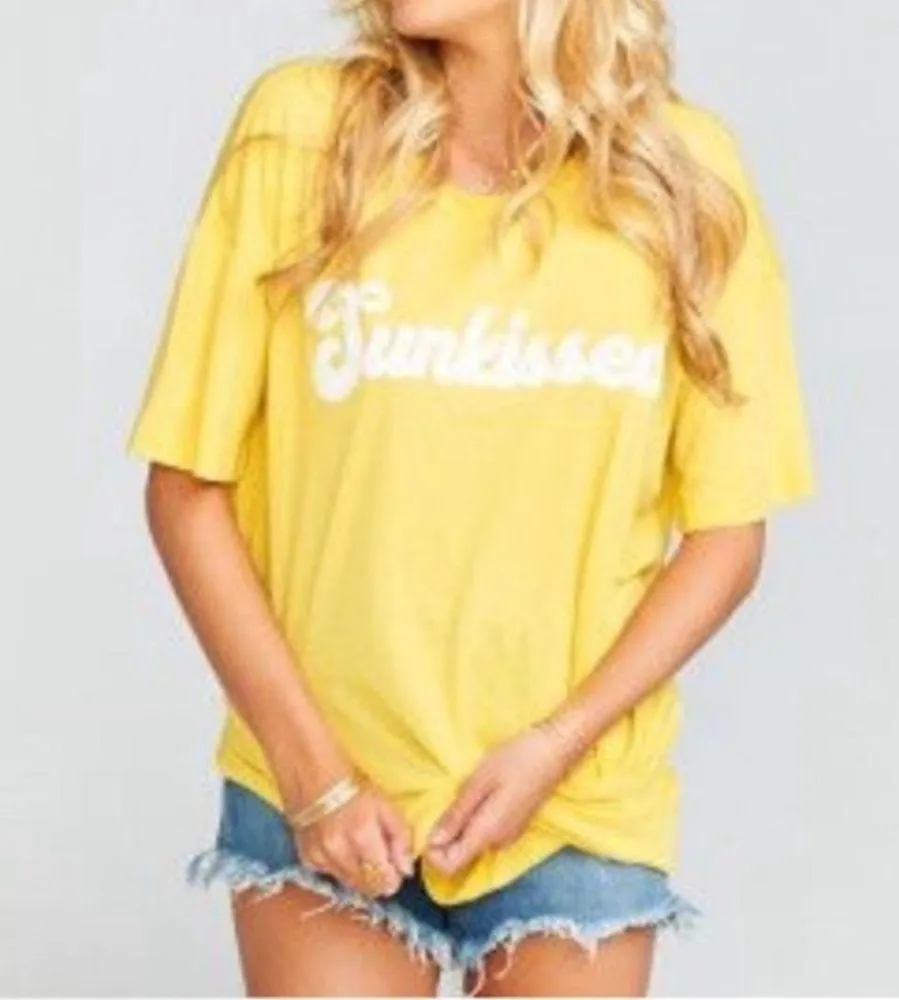 SHOW ME YOUR MUMU Liam Graphic Tee In Sunkissed XS - Image 5