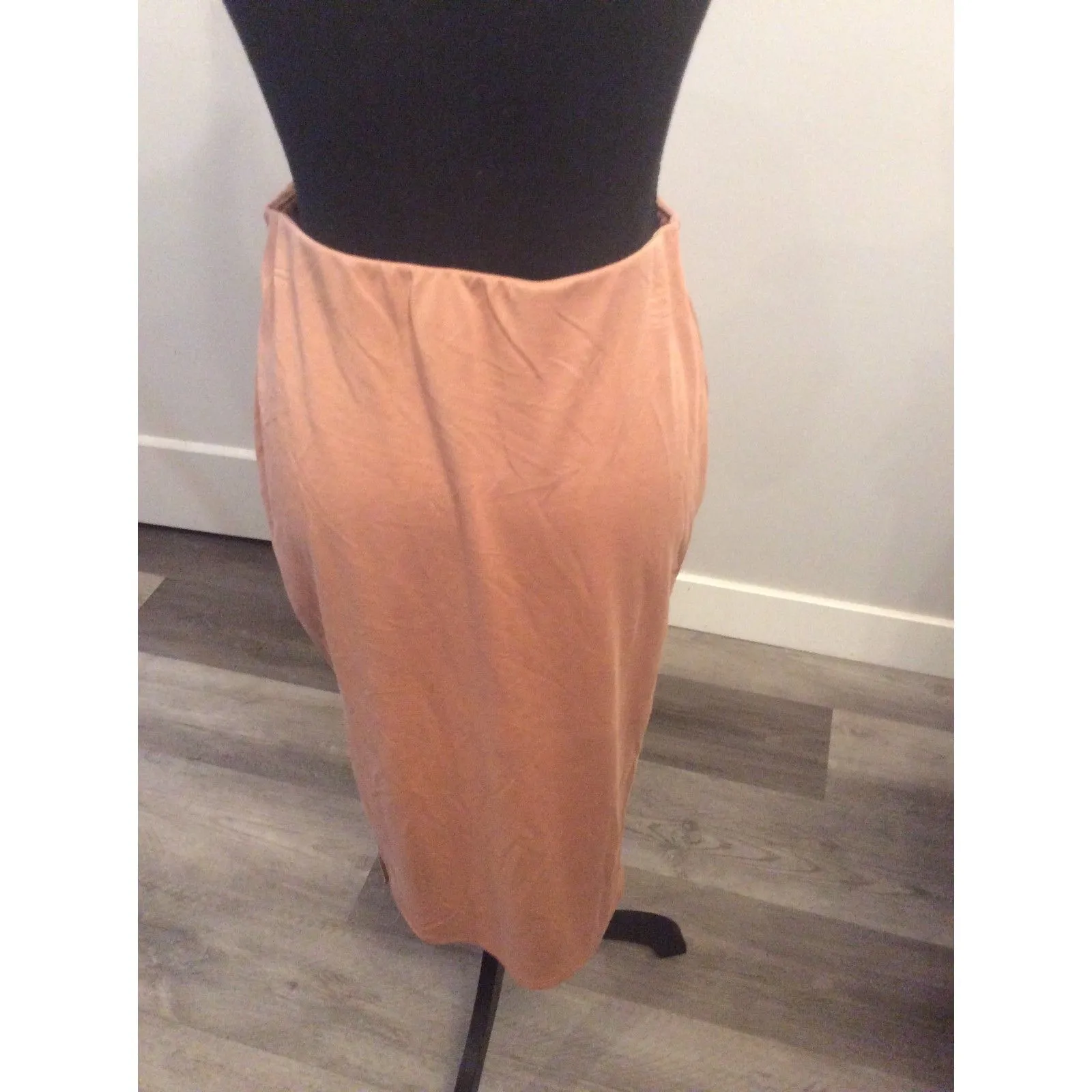 New NWT Open Edit Ruched  Skirt Mocha Tan Size Medium M Soft - Image 6