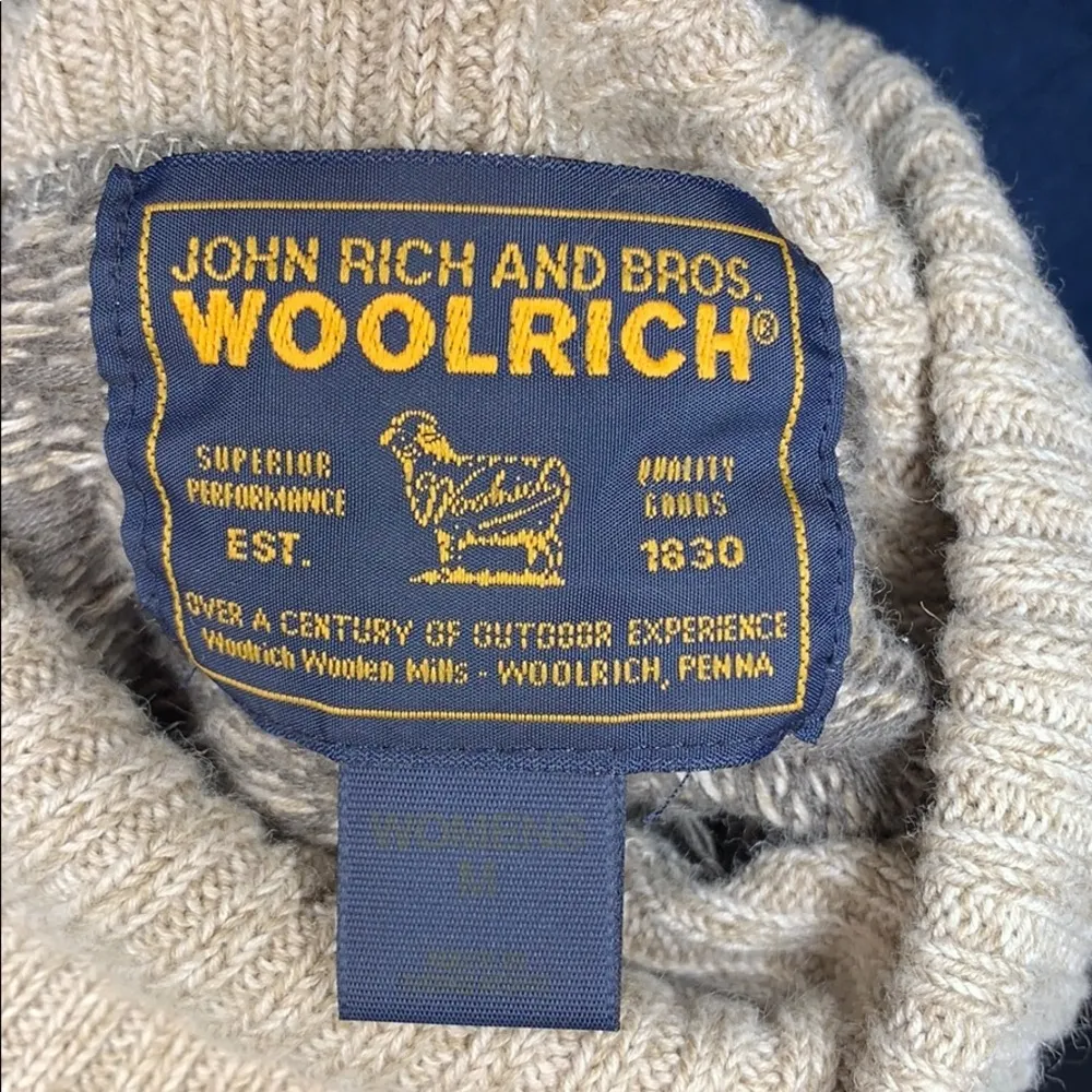 Woolrich  beige embroidered knit turtleneck sweater - Image 9
