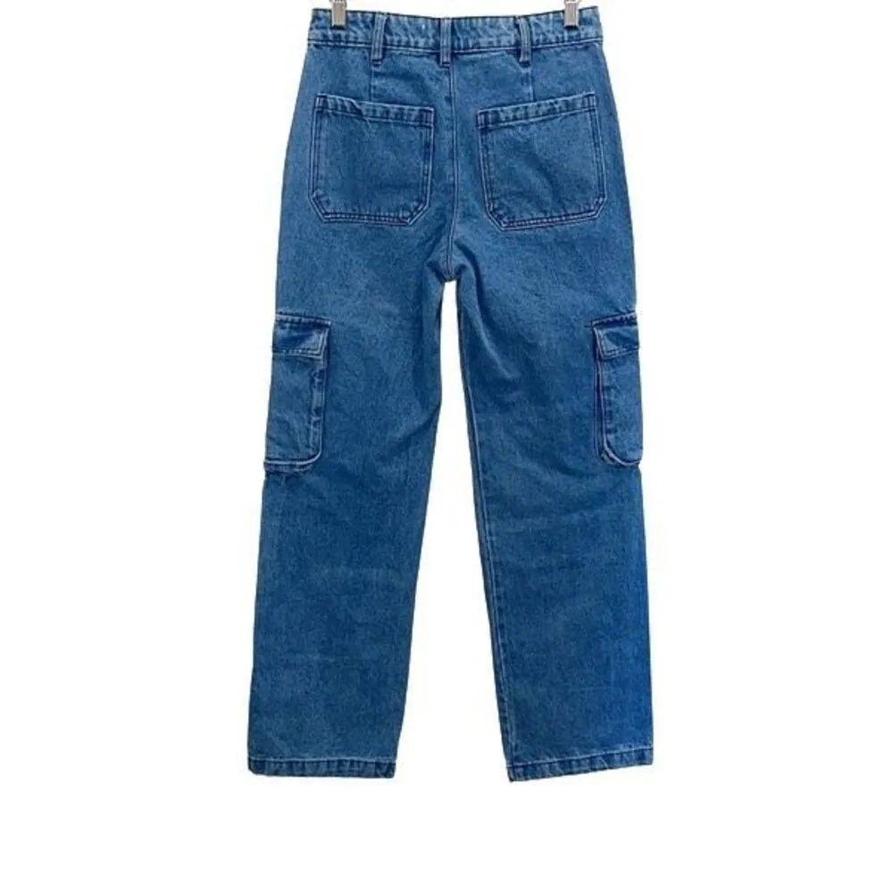 PTCL Ethical Clothing Womens 100% Cotton Cargo Pocket Jeans Blue Size 26 NWT - Image 3