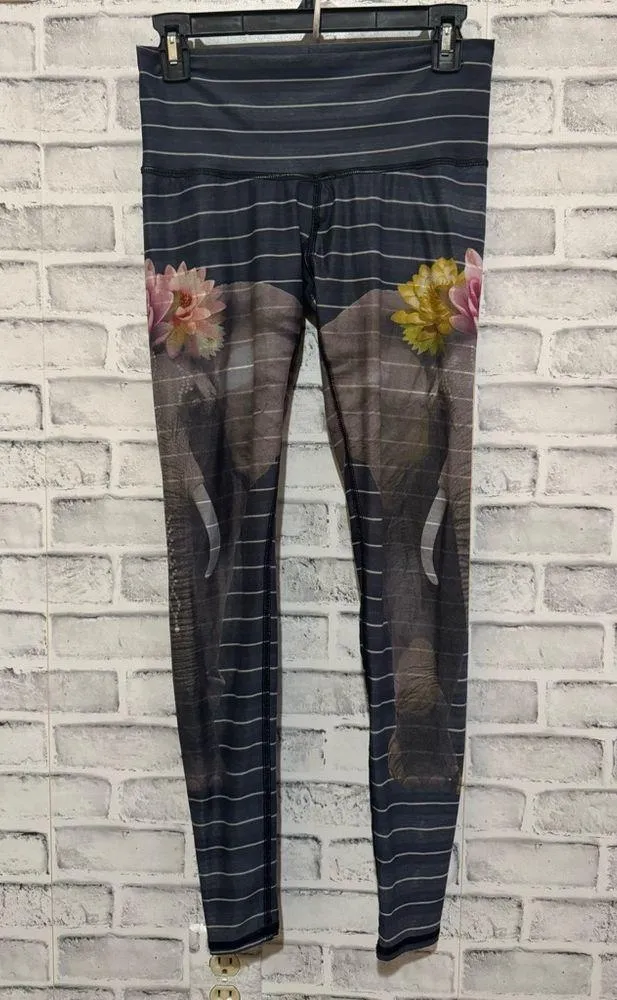 TEEKI Love the Elephant print hot Pants Leggings Size Small ~NWOT Small USA - Image 2