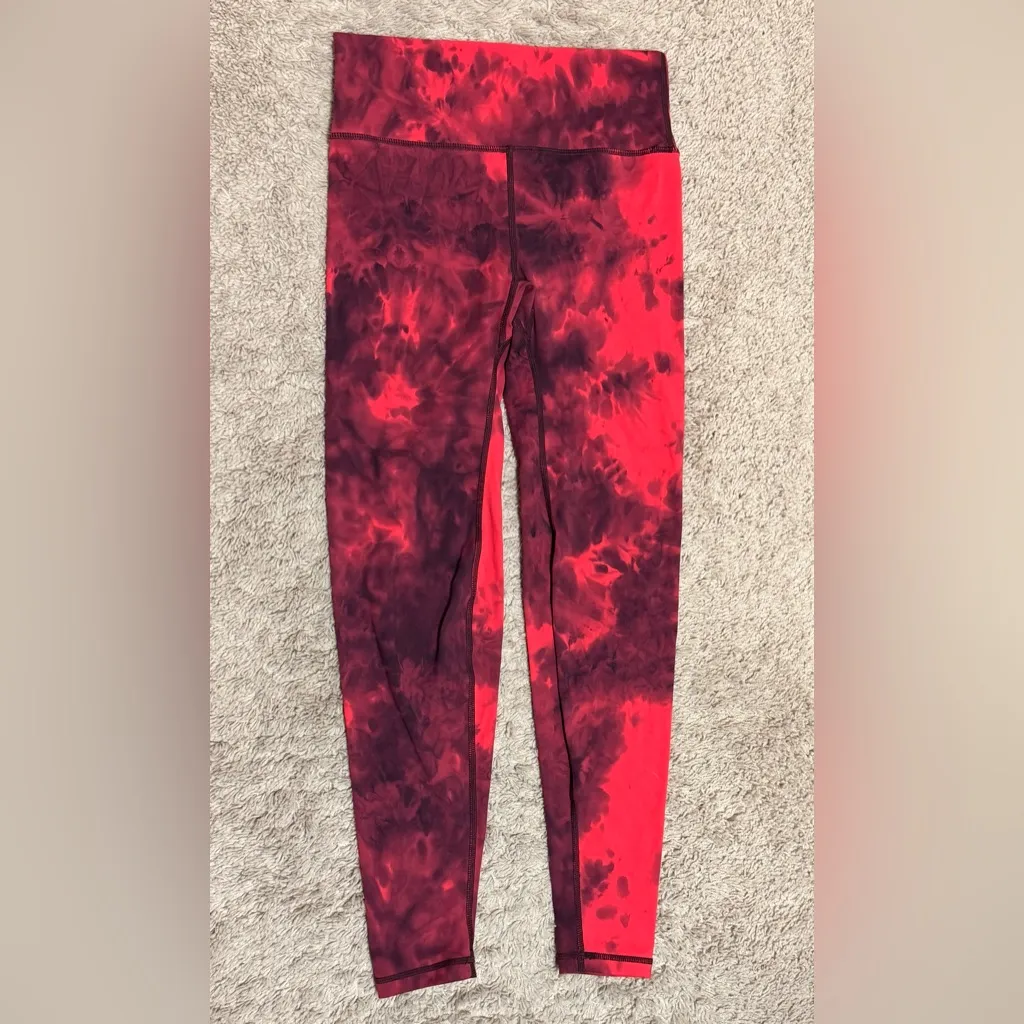 Lazuli Label Celeste Tie Dye Leggings – Size Small – EUC Red - Image 3
