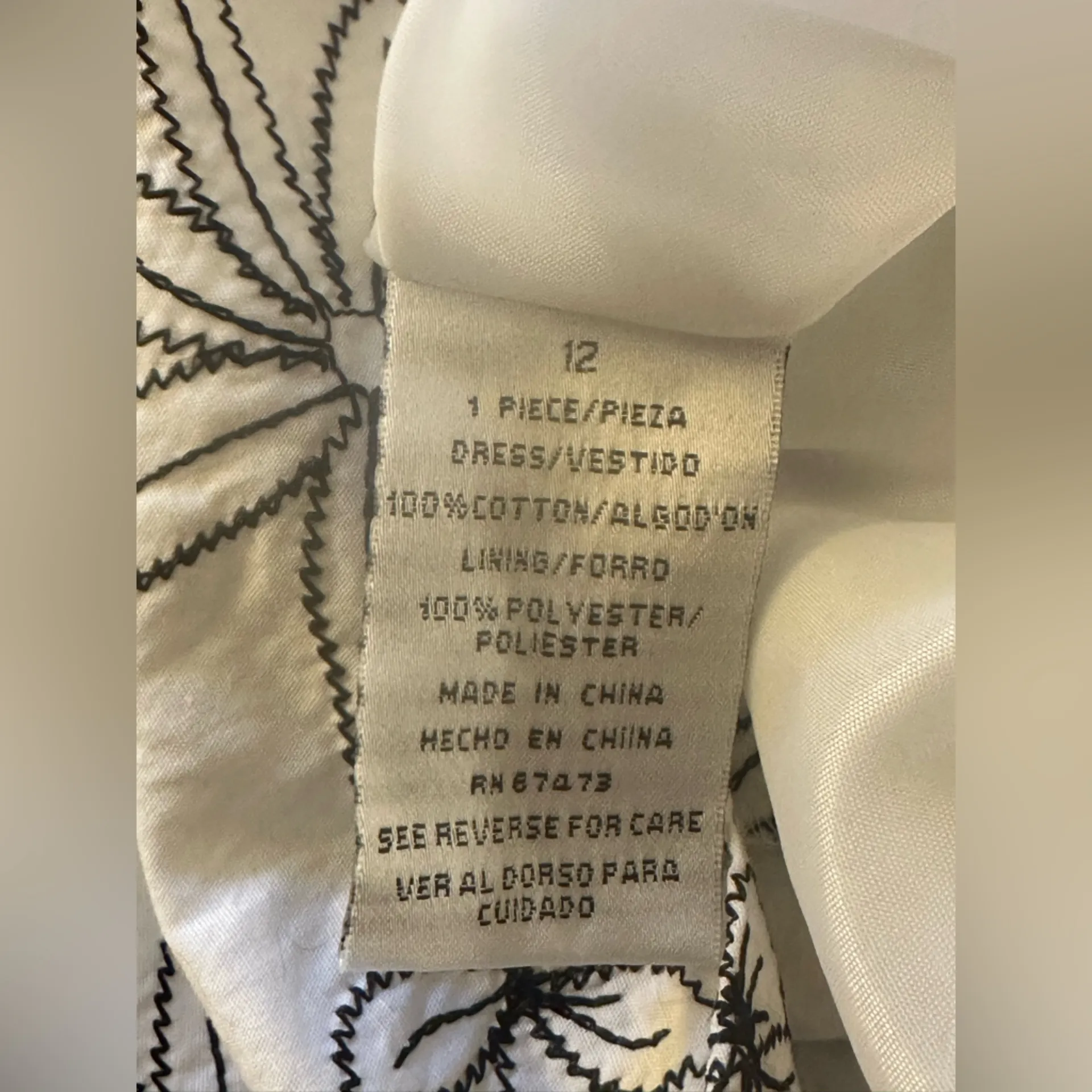 Danny & Nicole Black and White Fit and Flare Midi Dress - Image 10