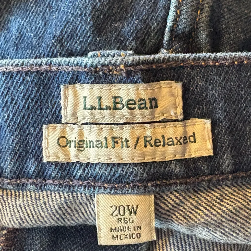 L.L. Bean Original Fit/Relaxed Jeans Womens Sz 20W Blue Cotton Normcore Casual‎ - Image 5