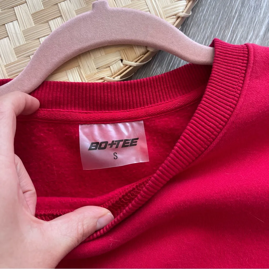 BO+TEE red self love cropped crewneck sweatshirt‎ - Image 4