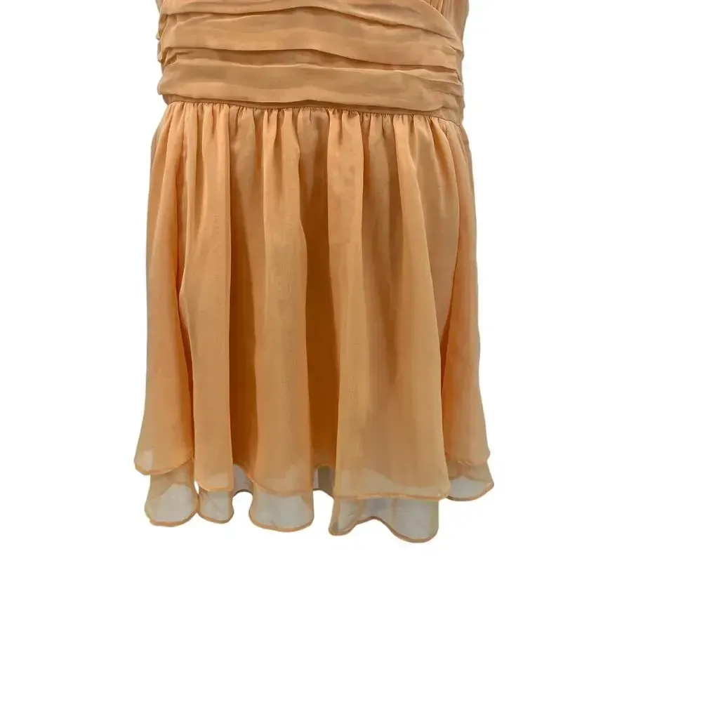Abercrombie and Fitch Flirty Drama Mini Dress‎ Plunge Backless Orange Size XL - Image 7
