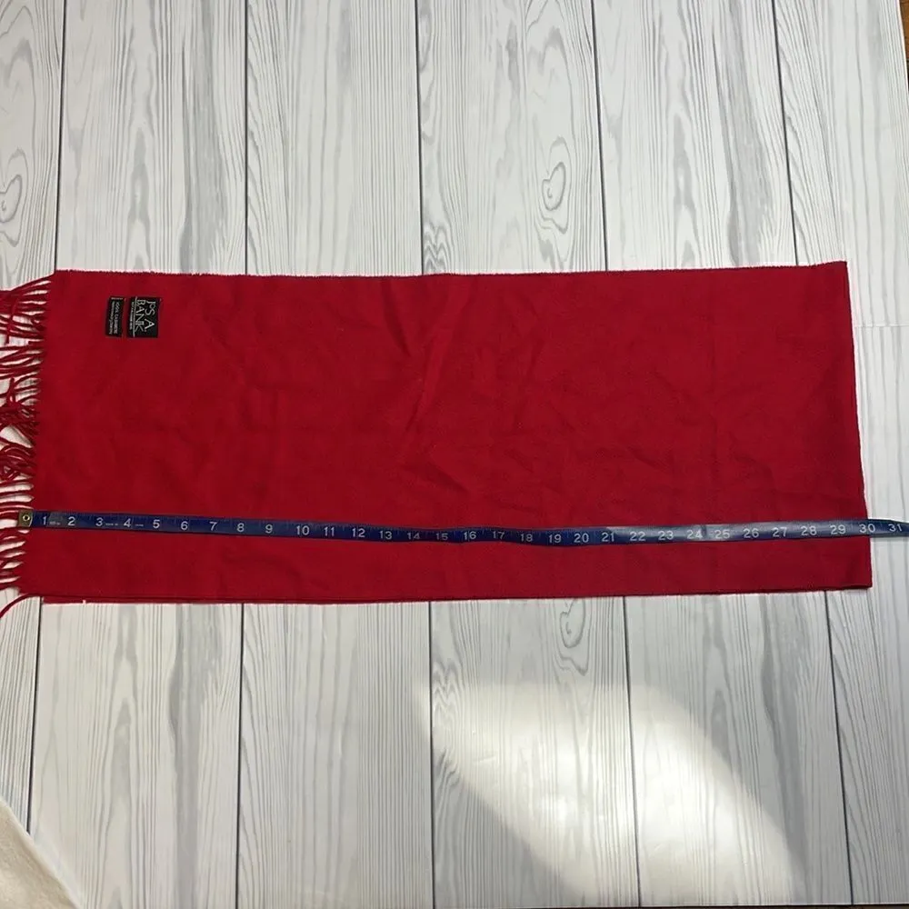 Jos. A. Bank 100% cashmere red tassel scarf - Image 4