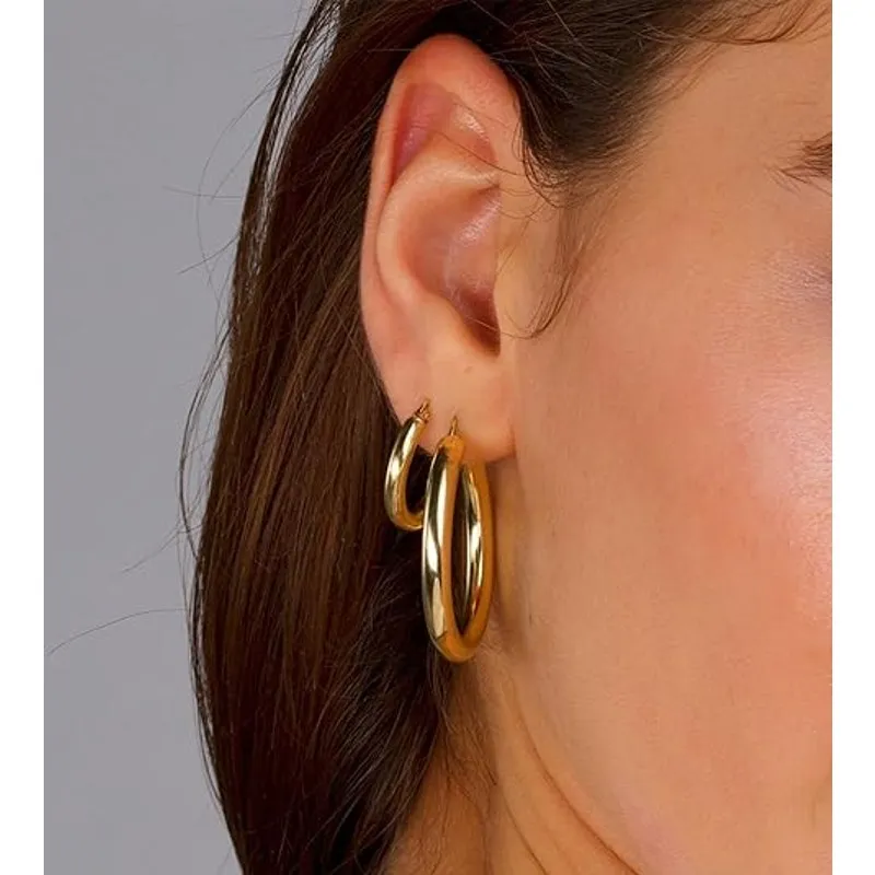 Gold Hoop Earrings Set for Women, 18 Pairs Hypoallergenic - Image 5