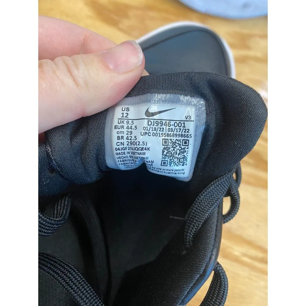 Nike Air Force 1 Platform Sneaker Women's 12 Black Athletic Shoes DJ9946-001 S26 - Image 3