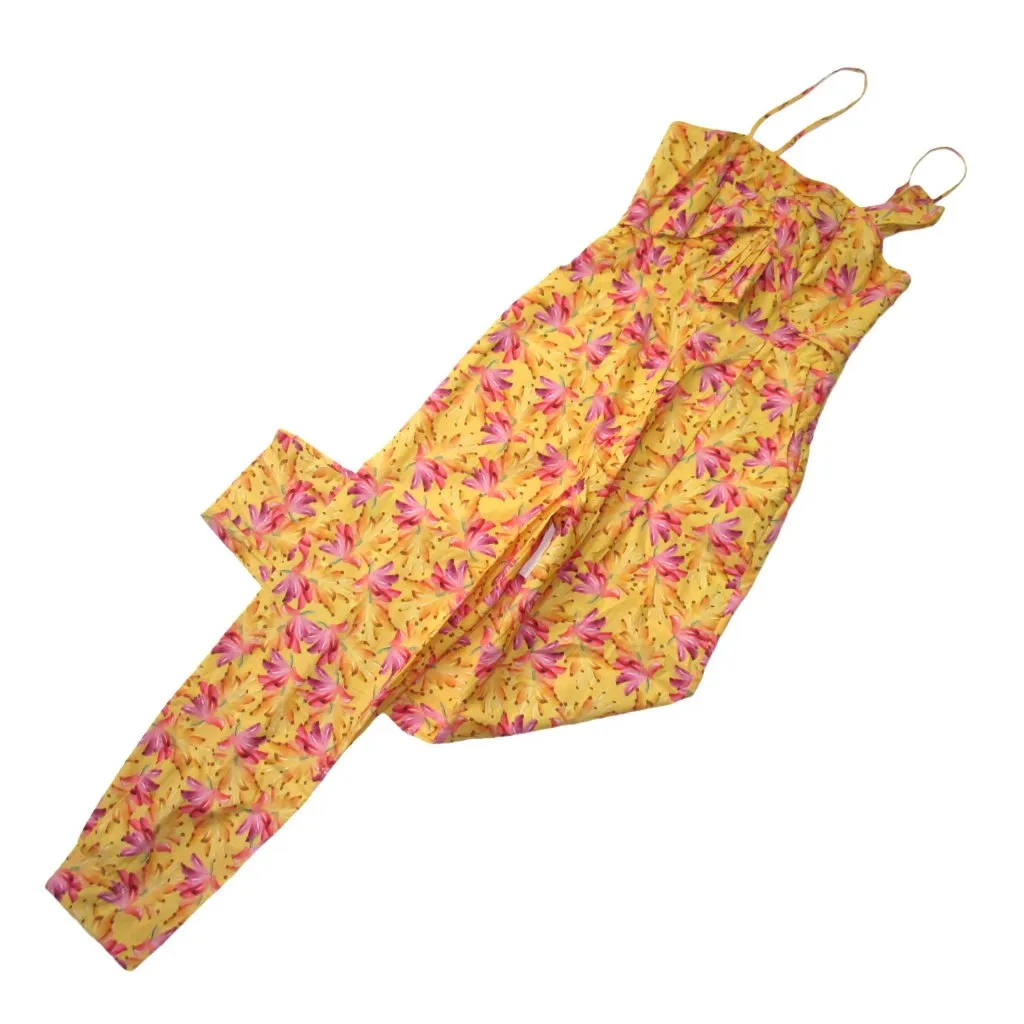 NWT Farm Rio Banana Sunshine Bow Top Jumper in Yellow Tank Jumpsuit XS - Image 3