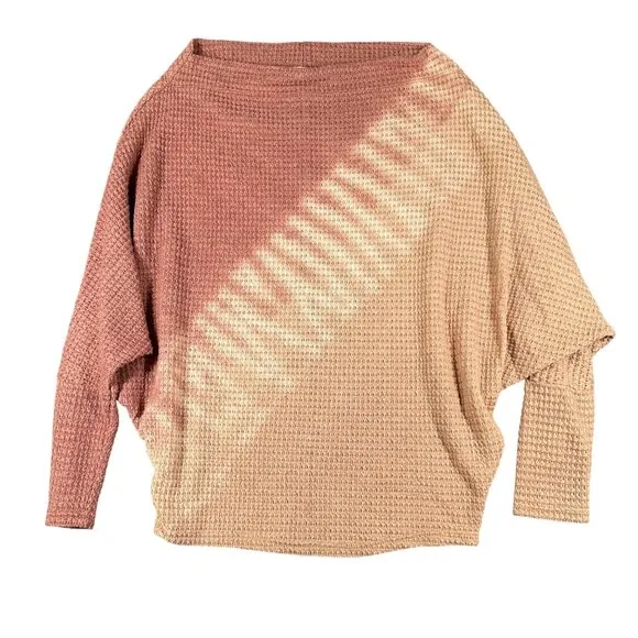 BKE Buckle Womens Small Oversized Pink Dolman Pullover Ombre' Sweater Boat Neck - Image 2