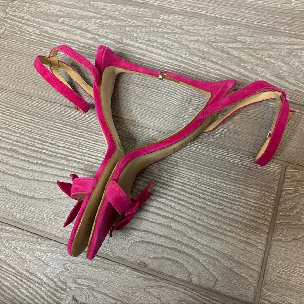 Sole society pink suede floral strappy heels - Image 5