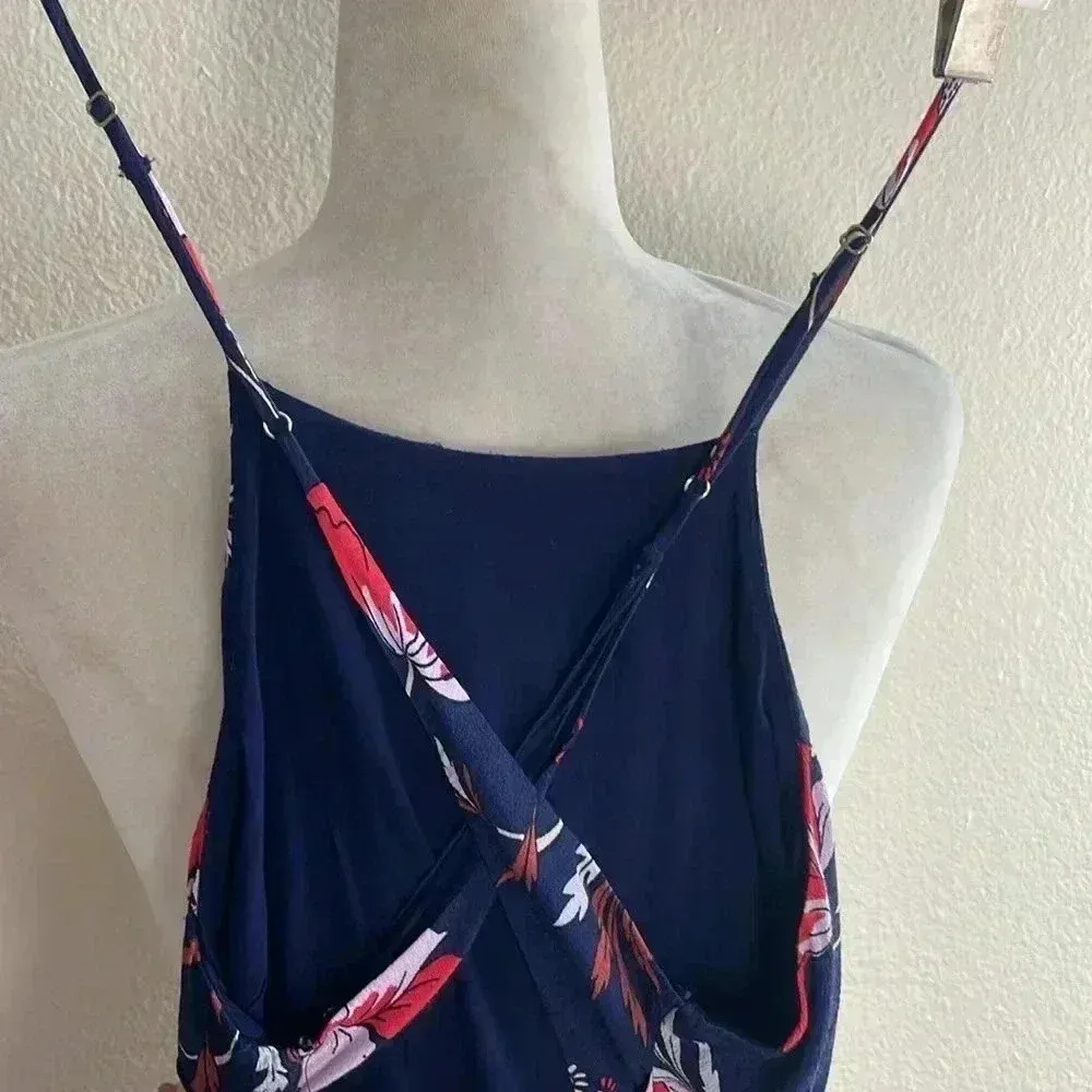 ASTR The Label cross‎ back wide leg jumpsuit navy - Image 7