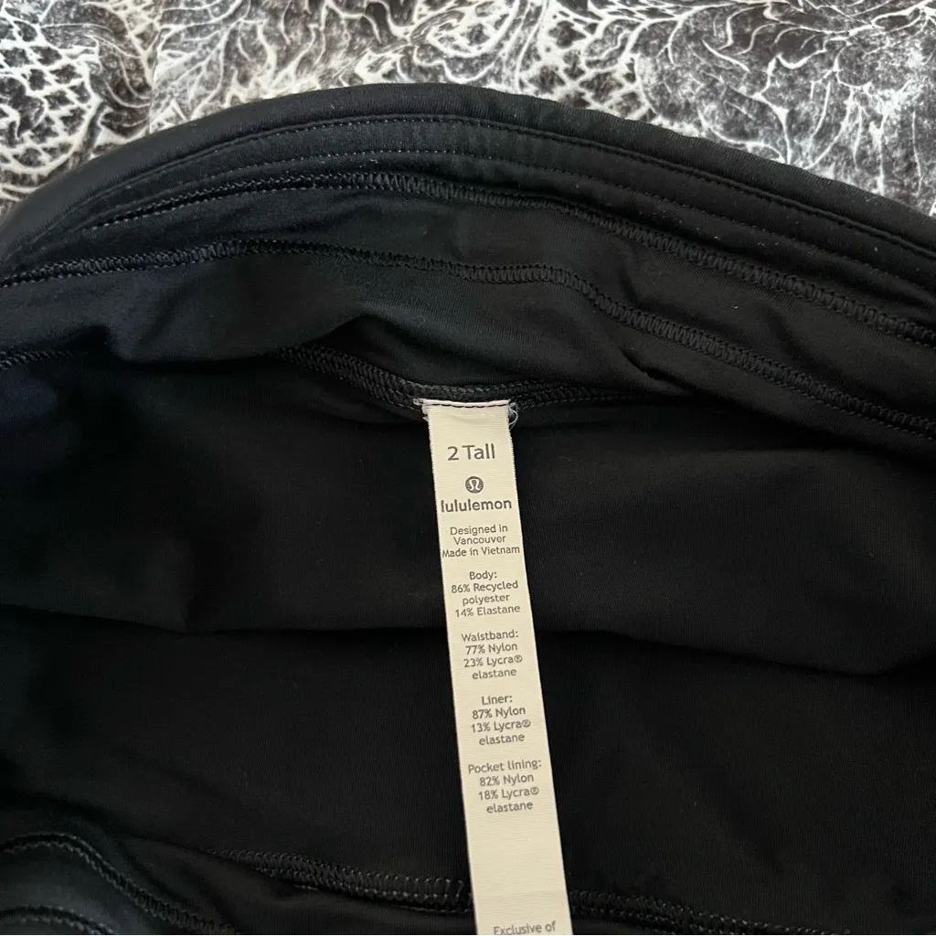 Lululemon Serigraph Alpine Pace Rival Skort Size 2 Tall Skirt White Black Multi - Image 16