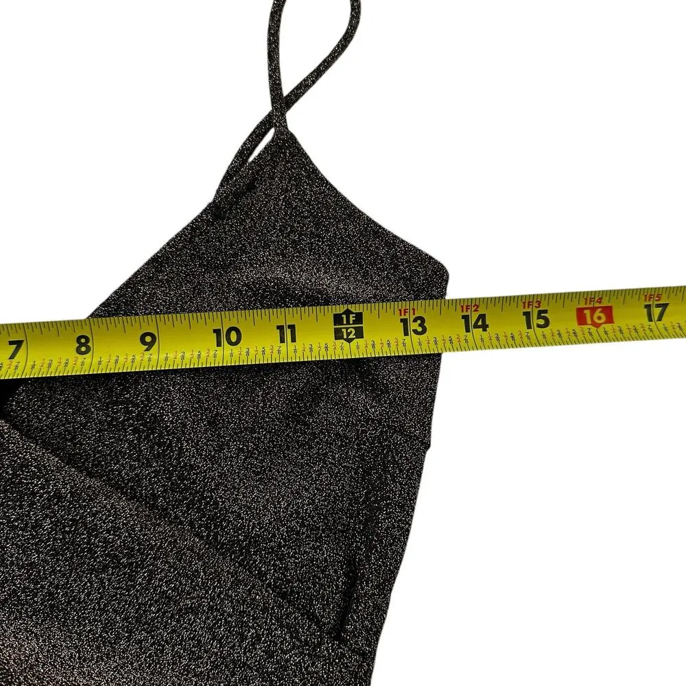 Windsor Black & Gold Metallic Bodycon Mini Dress Women Size Small | 42-64 - Image 6