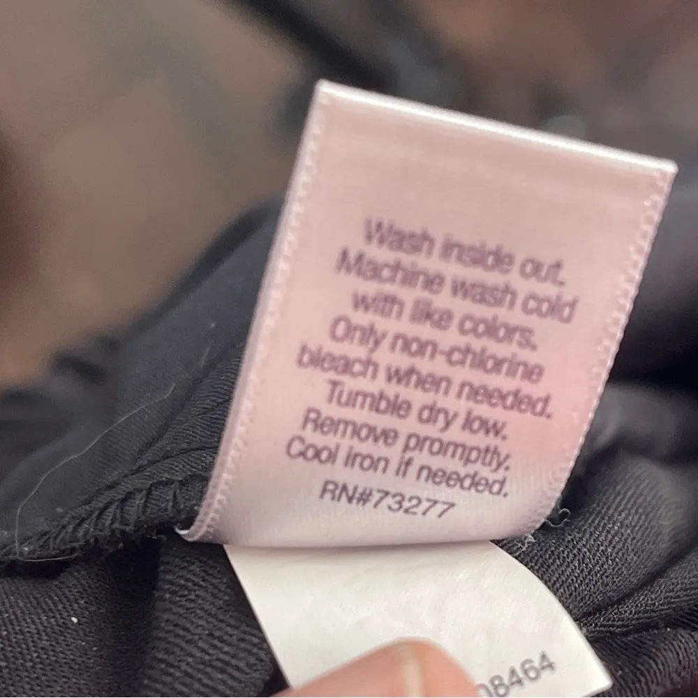 JENNIFER LOPEZ elastic waist & ankle cuff black high rise dress pants jogger - Image 12