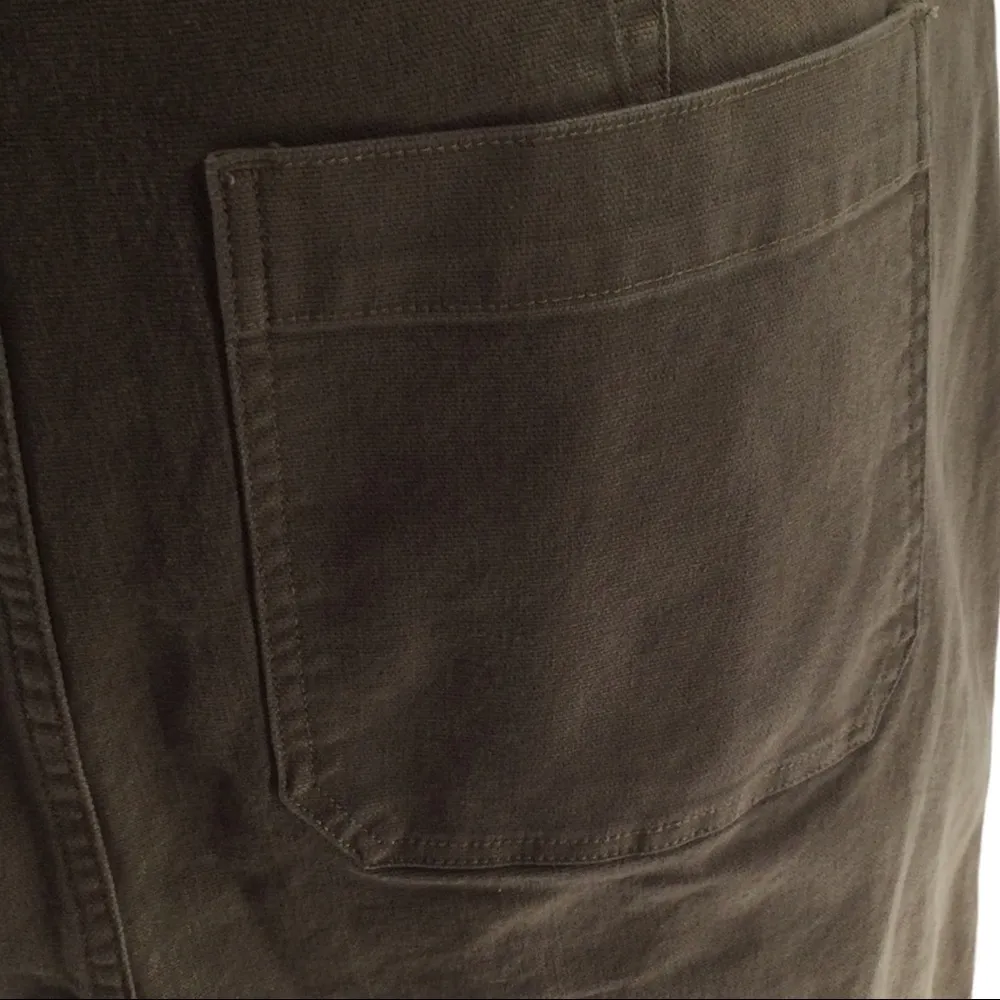 Madewell Emmett olive green wide leg crop pants - Image 12