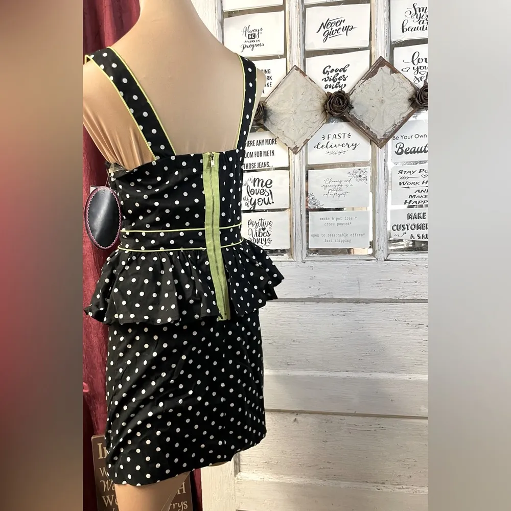 Paper Doll Rockabillia white Polka Dot Lined black Dress size 5 style INW4521820 - Image 4