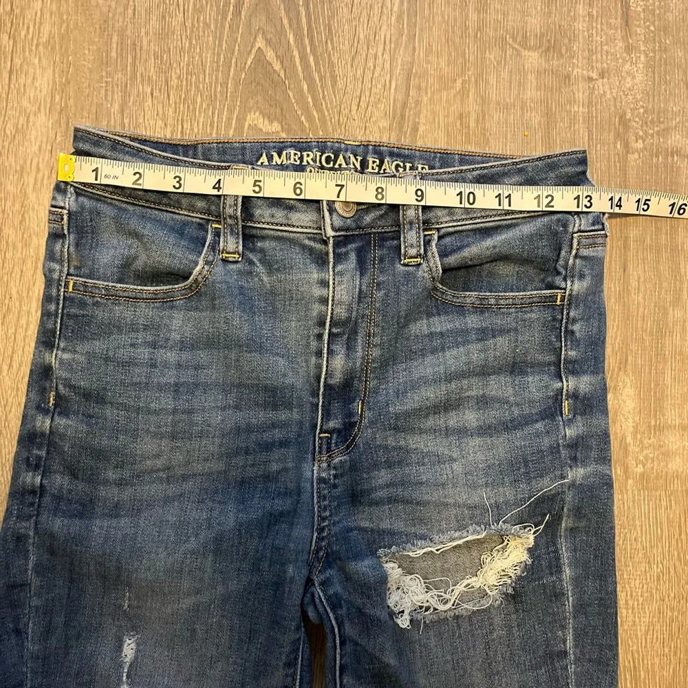 American Eagle Super HiRise Jeggings Size 2 Short Super Super Stretch Distressed - Image 5