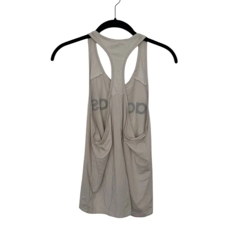 Adidas White Logo Racerback Tank Top Size M - Image 2