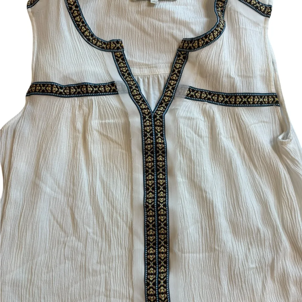 Daniel Rainn White Sleeveless Embellished Blouse - Image 2