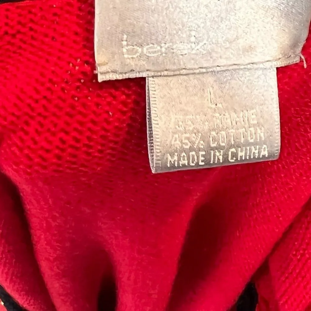 Vintage Berek Christmas Tree Sweater‎ Vest Red Size L - Image 6